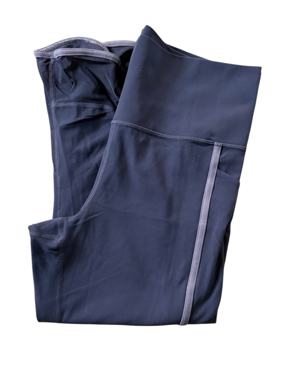 Athleta  Blue High-Rise Leggings with mesh panels